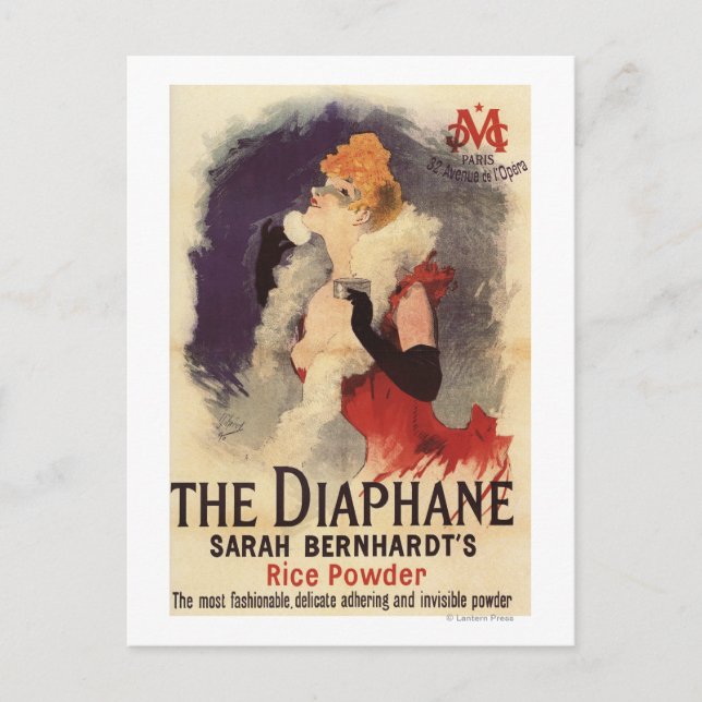 Carte Postale Poster de la femme La Diaphane Powdering Face Prom (Devant)