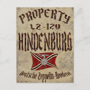 Carte Postale Poster De La Propriété Distorante Du Hindenburg
