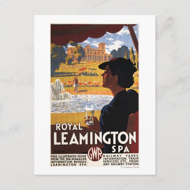 Carte Postale Poster de la Spa royale, Femme Poster du rail d'ea (Devant)