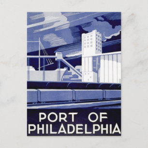 Carte Postale Poster de l'APM Port de Philadelphie 1936