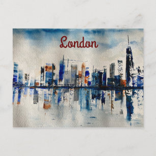 Carte Postale Poster de peinture Abstraite de London City Skylin