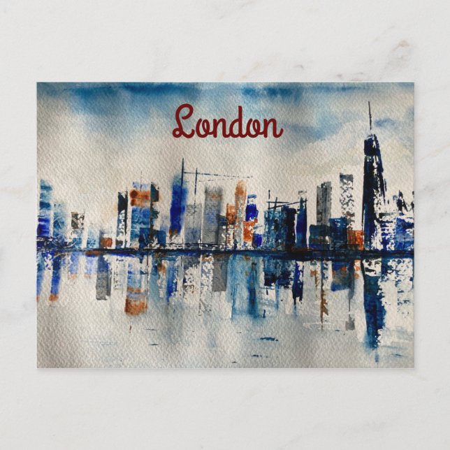 Carte Postale Poster de peinture Abstraite de London City Skylin (Devant)