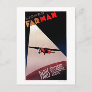 Carte Postale Poster de promotion Farman Airlines Farman 300 Mon