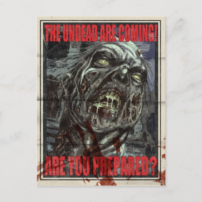 Carte Postale Poster de propagande zombie (Devant)