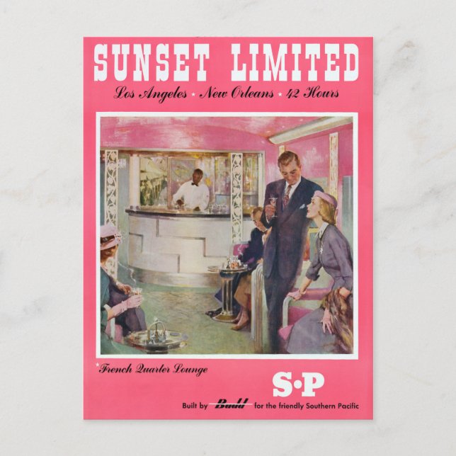 Carte Postale Poster de Sunset Limited Los Angeles New Orleans (Devant)