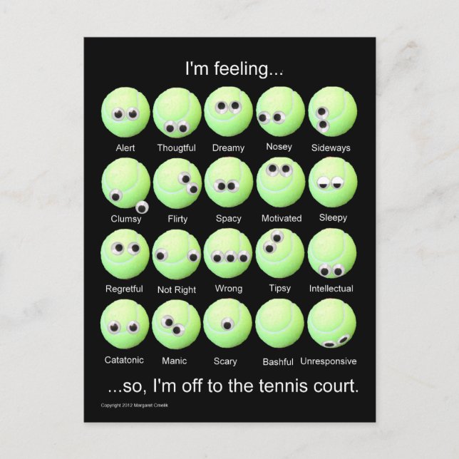 Carte Postale Poster de Tennis Moods (Devant)