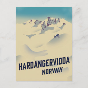 Carte Postale Poster de vacances Hardangervidda Norvège.