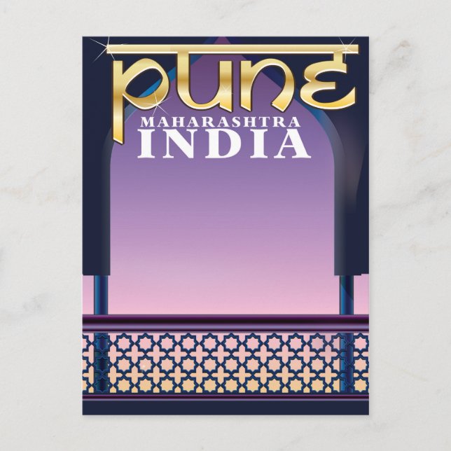Carte Postale Poster de vacances Pune, Maharashtra Inde (Devant)