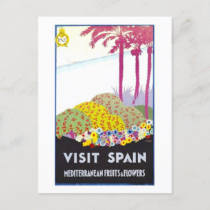 Carte Postale Poster de Vintage Spain Travel