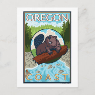Carte Postale Poster de voyage Beaver & RiverCoastVintage