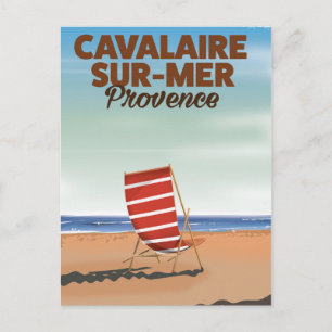 Carte Postale poster de voyage de plage de Cavalaire-sur-Mer Pro
