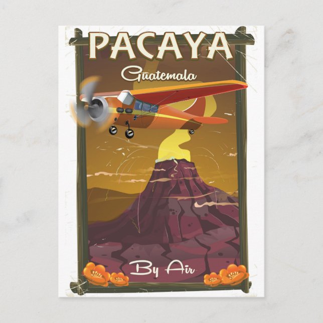 Carte Postale Poster de voyage du Pacaya Volcano Guatemala (Devant)