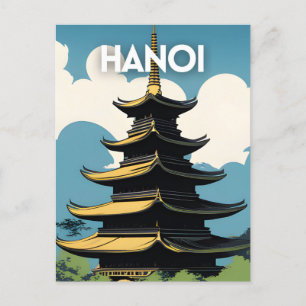 Carte Postale Poster de voyage Hanoi Vietnam