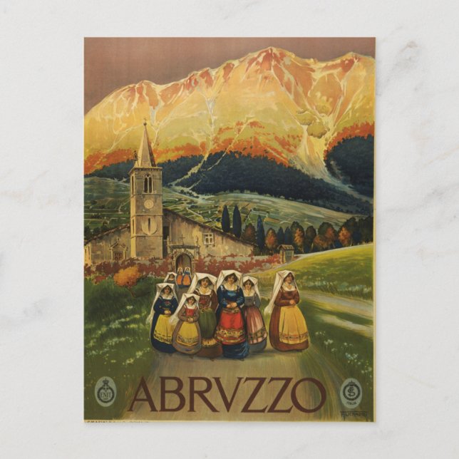 Carte Postale Poster de voyage Italie vintage (Devant)