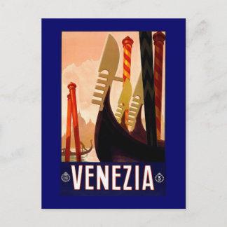 Carte Postale Poster de voyage italien Vintage "Venise"