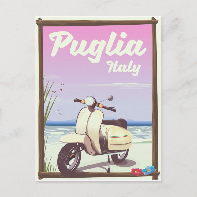 Carte Postale Poster de Voyage Puglia Italie. (Devant)