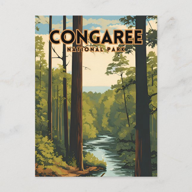 Carte Postale Poster de voyage traditionnel du Parc national de  (Devant)