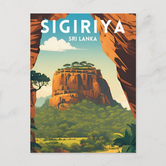 Carte Postale Poster de voyage traditionnel Sigiriya (Devant)