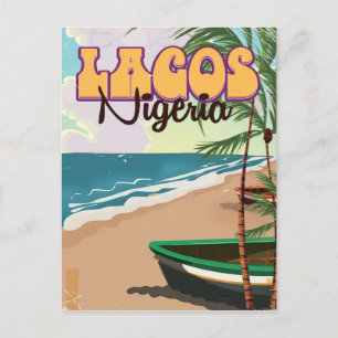 Carte Postale Poster de voyage vintage de Lagos, Nigeria