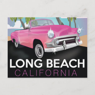 Carte Postale Poster de voyage vintage Long Beach California