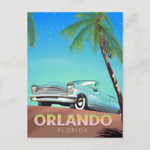 Carte Postale Poster de voyage vintage Orlando Florida,