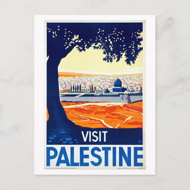 Carte Postale Poster de voyage Visite vintage Palestine (Devant)
