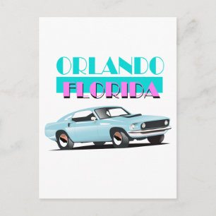 Carte Postale Poster des années 80 d'Orlando Florida