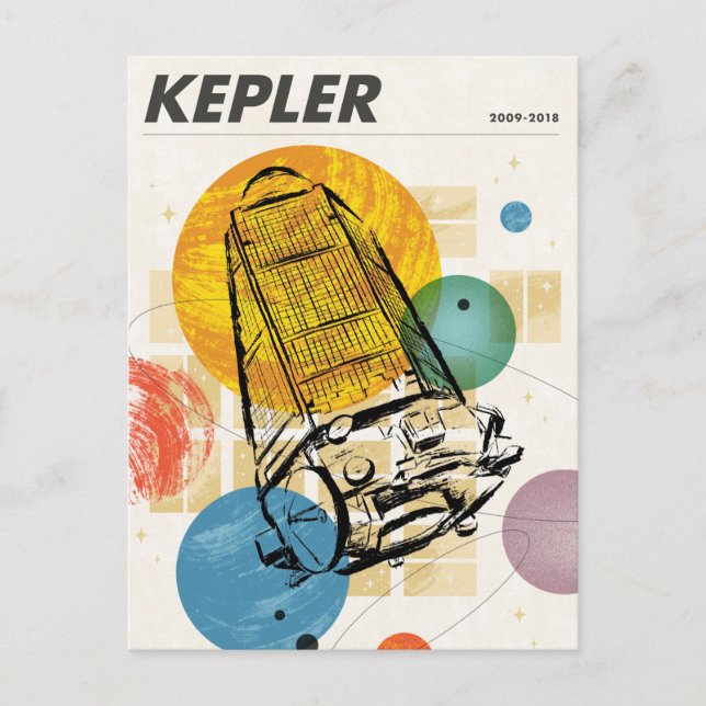 Carte Postale Poster du télescope spatial Kepler. (Devant)