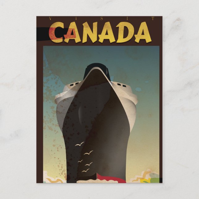 Carte Postale Poster du Vintage voyage de ligne du Canada (Devant)
