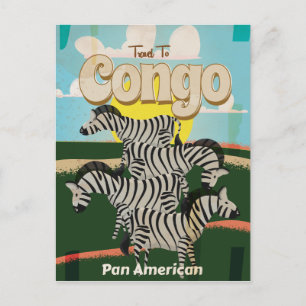 Carte Postale Poster du Vintage voyage du Congo.
