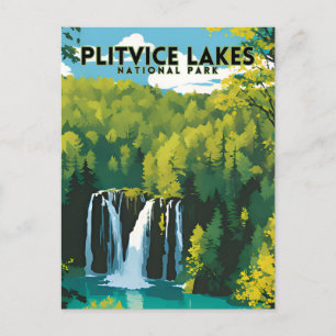 Carte Postale Poster du Vintage voyage du parc national des Lacs