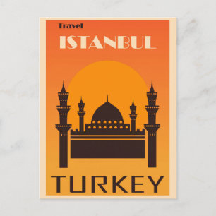 Carte Postale Poster du Vintage voyage Istanbul Turquie
