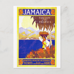 Carte Postale Poster du Vintage voyage jamaïcain Gem of the Trop