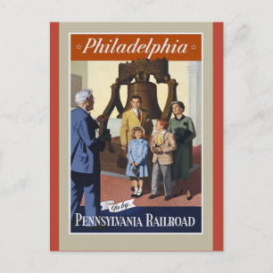 Carte Postale Poster du Vintage voyage Philadelphie