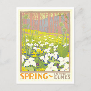 Carte Postale Poster du Vintage voyage Spring in Indiana Dunes