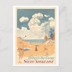 Carte Postale Poster du Vintage voyage Spring in Indiana Dunes