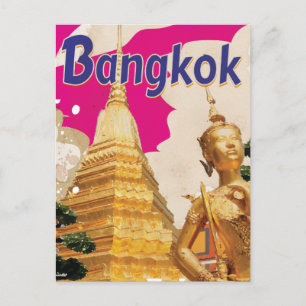 Carte Postale Poster du Vintage voyage Wat Phra Kaeo Bangkok