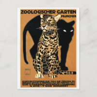 Poster du zoo Ludwig Hohlwein Leopard Munich 1912