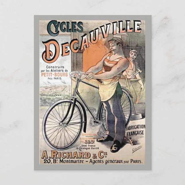 Carte Postale Poster en français vintage (Devant)