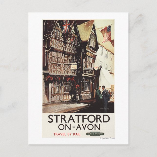 Carte Postale Poster ferroviaire Garrick Inn and Harvard House (Devant)