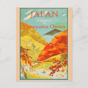 Carte Postale Poster japonais Vintage Automne Voyage Poster