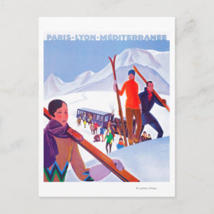 Carte Postale Poster promotionnel du chemin de fer PLM