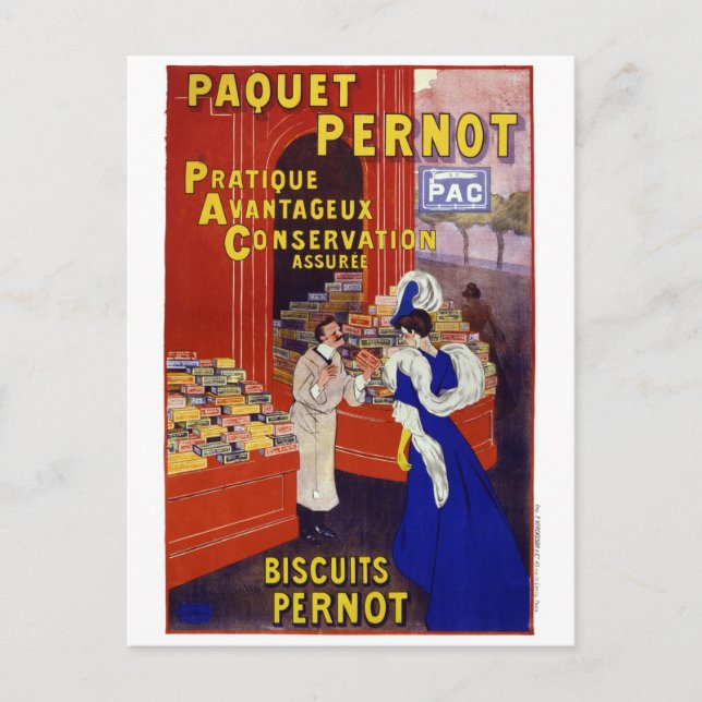 Carte Postale Poster publicitaire Paquet Pernot Vintage restauré (Devant)