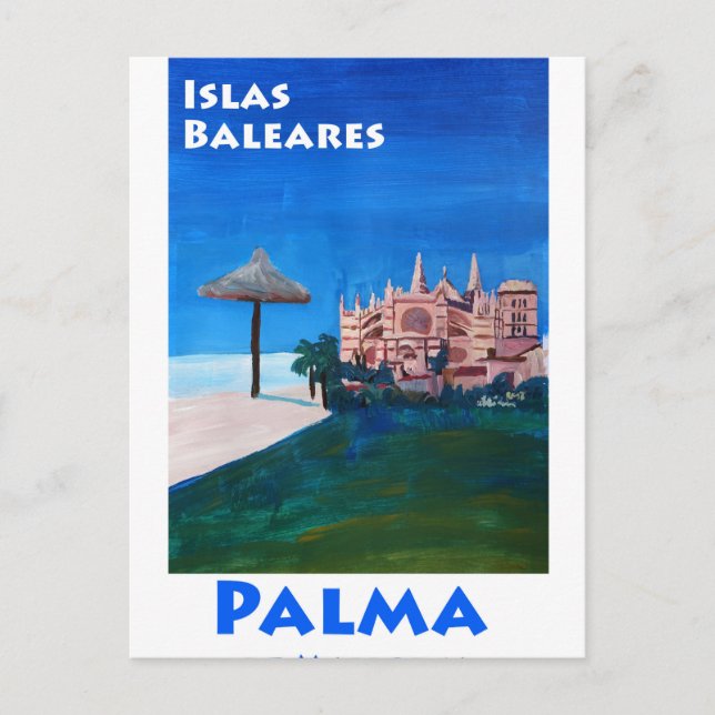 Carte Postale Poster Rétro Palma De Mallorca (Devant)