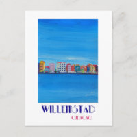 Poster rétro Willemstad Curacao