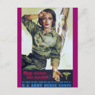 Carte Postale Poster sur le recrutement des infirmières