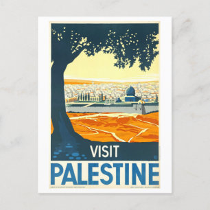 Carte Postale Poster sur les voyages en Palestine vintage