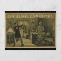 Poster théâtral Dr Jekyll et M. Hyde 1880