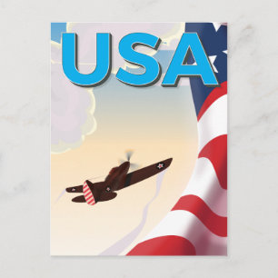 Carte Postale Poster USA Vintage World War Two