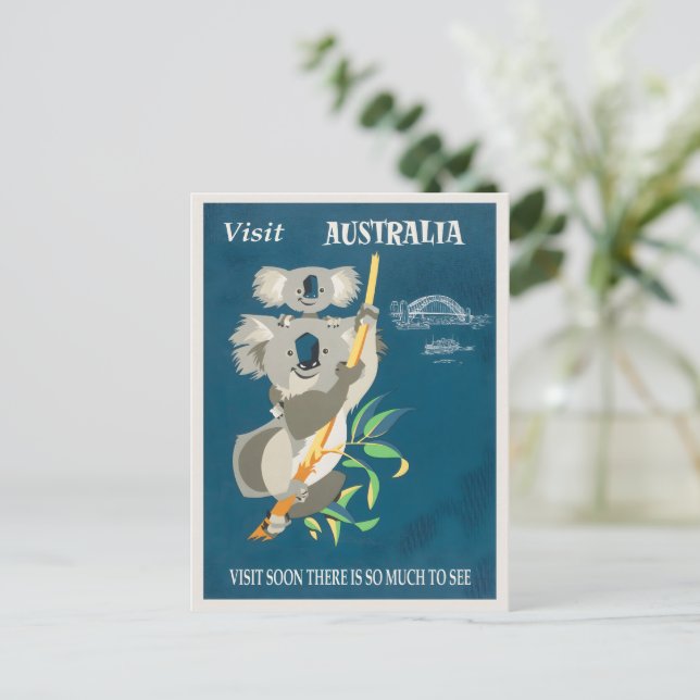 Carte Postale Poster vintage australien (Debout devant)